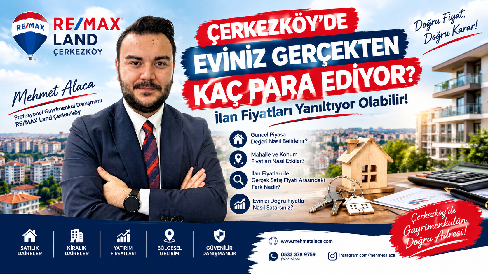 Çerkezköy’de Eviniz Gerçekten Kaç Para Ediyor? İlan Fiyatları Yanıltıyor Olabilir!